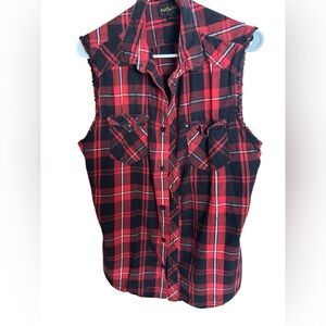 Helix Black and Red Checkered Shirt